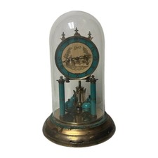 Vintage Large Glass Dome Brass