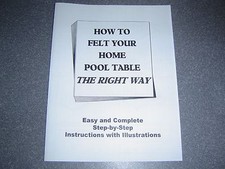 How to Felt ( Recover ) Your Pool Billiard Table Manual