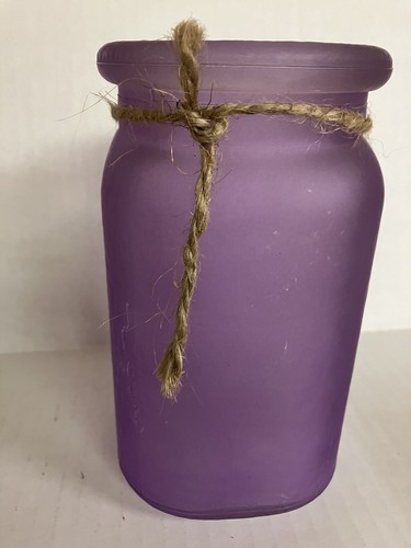 Purple glass mason - jar, flower