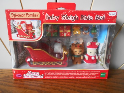 Baby sleigh ride - baby, flocked