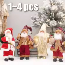 1~4PCS 2025 Christmas Santa Claus Plush Doll 30cm Xmas Home Party Decor