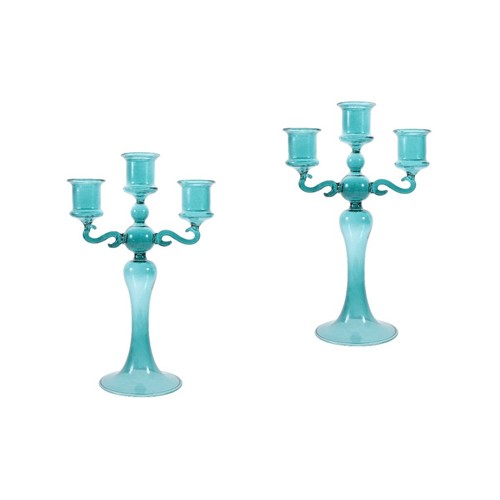 Blue glass taper - taper, candle