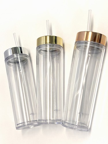 Clear acrylic tumbler with - clear,