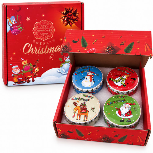 Christmas scented candle gift - christmas,