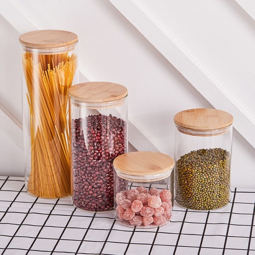 Set glass storage jar - glass,