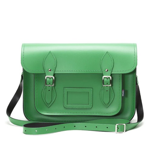 Leather satchel unisex - leather,