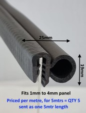Universal Large Door Rubber EDGE TRIM SEAL - Van Boat Caravan - Bonnet Boot