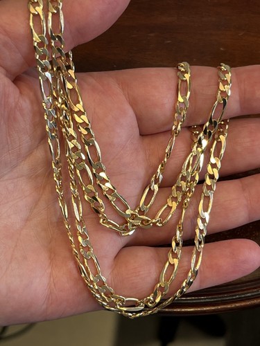Heavy solid 9ct gold figaro - solid,
