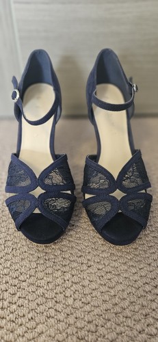 Elegant navy suede sandals - elegant,