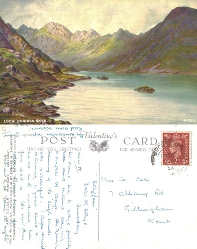 Vintage postcard loch - vintage,