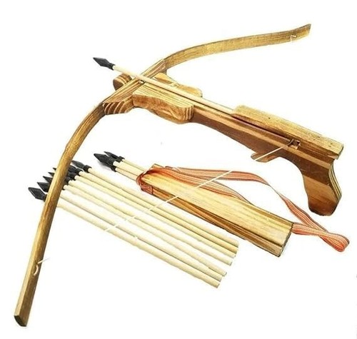 Handicraft wooden toy crossbow - wooden,