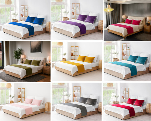 Plush velvet bed runner - plush,