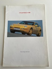 Porsche 968 CS Cabriolet GTS 911 Carrera 2 4 RS Turbo UK Range Brochure 1992