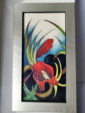 Moorcroft Plaque - Satin Flower by Nicola Stanley. Perfect Condition