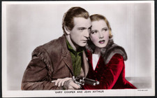 Cinema - Gary Cooper & Jean Arthur RP - Pub Film Partners Ser 85 No. PC 207