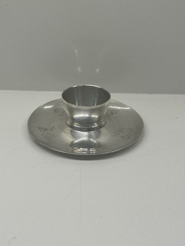 Vintage angora egg cup silver - angora,