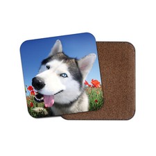 Happy Husky Dog Coaster -