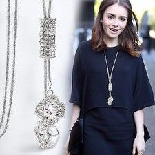 Women Crystal Pendant Long