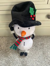 Brazier & Co The Alnwick Garden Christmas snowman with scarf plush 10” soft toy