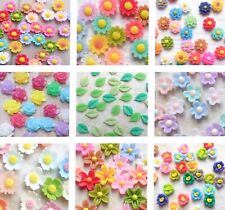Micro Flower & Leaves: Dolls House Miniature Craft / Nail Art 3d Decor 5-10mm