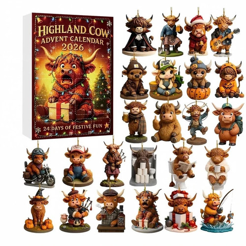 Highland cow christmas - highland, advent