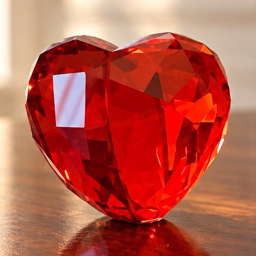 Swarovski red crystal heart - swarovski,