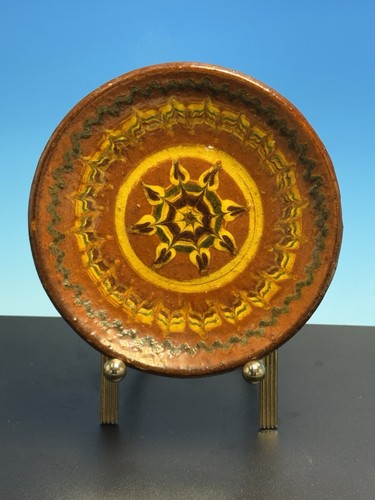Combed feather slipware - feather,