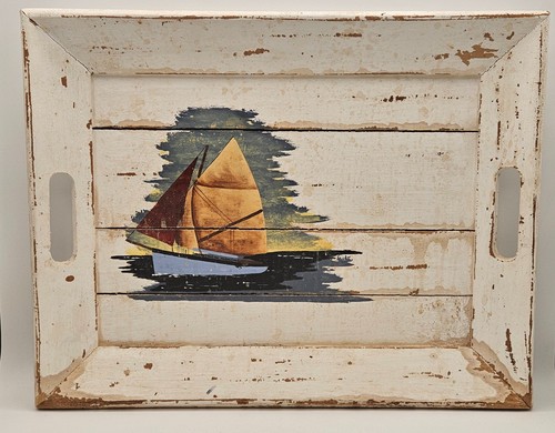 Vtg wooden hand painted - wooden,