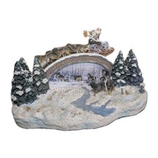 Al Agnew Bradford Exchange Creek Bridge Crossing Wolf XMAS READ DESCRIPTION CH13