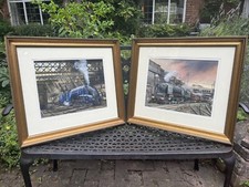Original Watercolours - Steam Engines - The Mallard And The City Of Bradford