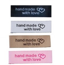Fabric Labels 'Hand Made With