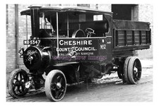 rp17697 Cheshire County Council Foden Steam Lorry MB 5347 - print 6x4