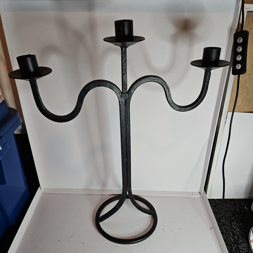 Wrought iron candelabra - , black