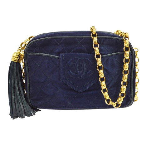 Best09 chanel navy satin - chanel,