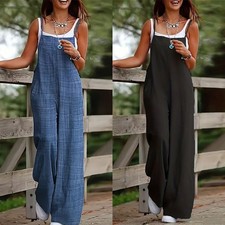 Ladies Strappy Baggy Dungarees