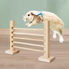 Rabbit Jump Bar Sturdy Interactive Indoor Outdoor Wood Toy Rabbit Exercise