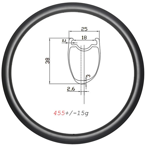700c carbon rim - rim, v-brake