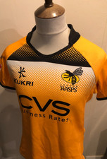 LONDON WASPS RUGBY UNION SHIRT SIZE LARGE 42" CHEST