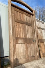 MASSIVE ANTIQUE OAK GOTHIC GRAND FRONT ENTRANCE DOOR - UNIQUE RECLAIMED / Castle