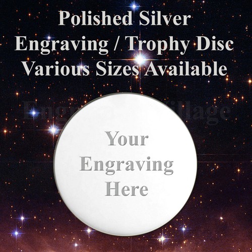 Round silver trophy - round, plate