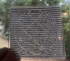 1  RARE 5” Jupiter Star Glass Prism Tile marked Condie Neale Luxfer contemporary