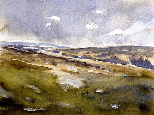 Moorland ryedale postcard - moorland,