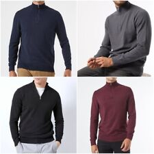 Ex Burtons Menswear Men's Half Zip Jumper with Organic Cotton Sweater