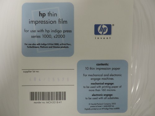 Pack thin impression - 10,