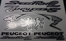 Peugeot Speedfight 2 Sticker/Decal Set  *SILVER & BLACK* 50, 70, 100, speedy pug