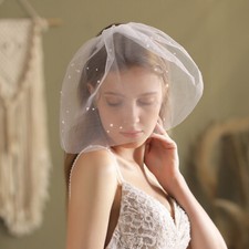 Handmade white pearl - pearl, tulle