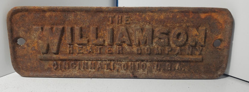 Vtg cast iron nameplate the - vtg,