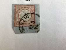 1872 2½ Groschen Chestnut SG 21 tied to piece Danzig CDS