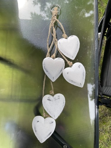 Clay hanging hearts wind - hanging,