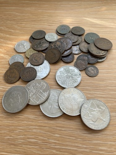 Assorted old coins job lot - assorted,